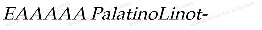 EAAAAA PalatinoLinot字体转换